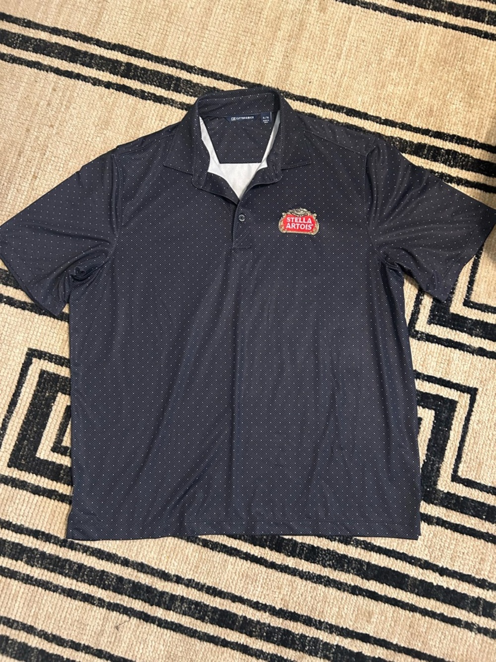 Cutter & Buck extra large Stella Artois collared tee shirt golf shirt